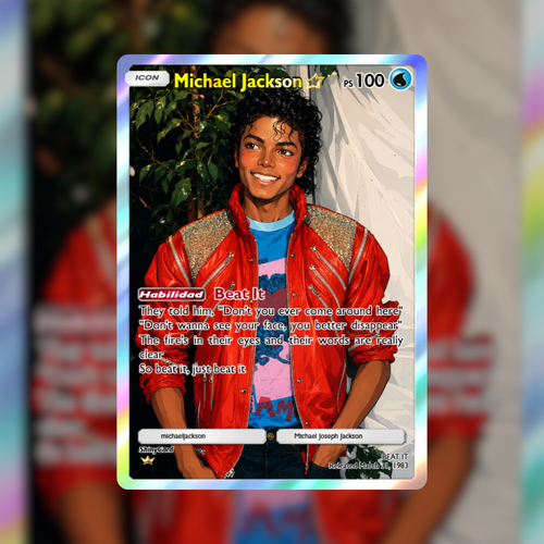 Michael Jackson Beat It ShinyCard