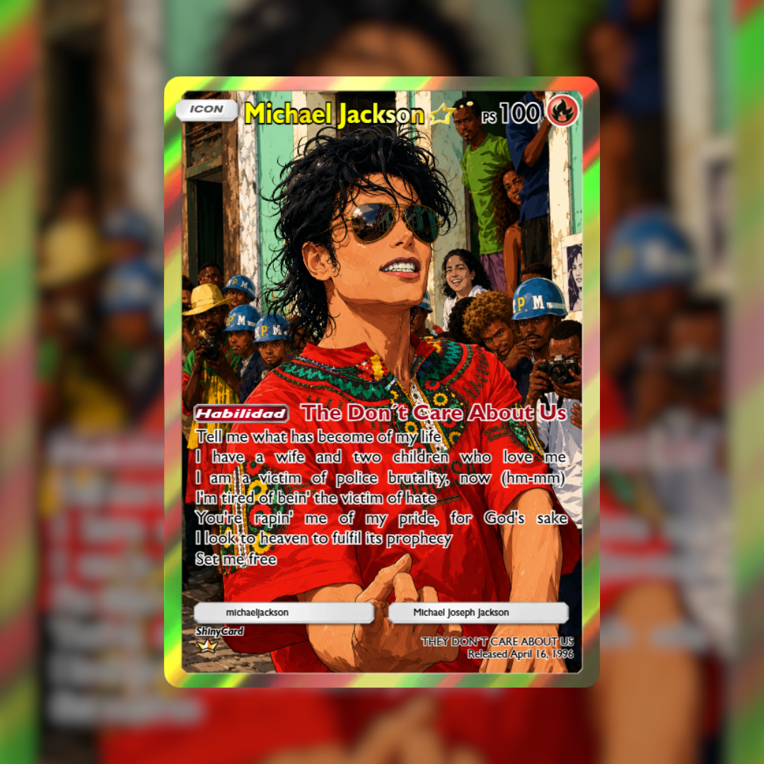 Michael Jackson They Don´t Care About Us ShinyCard